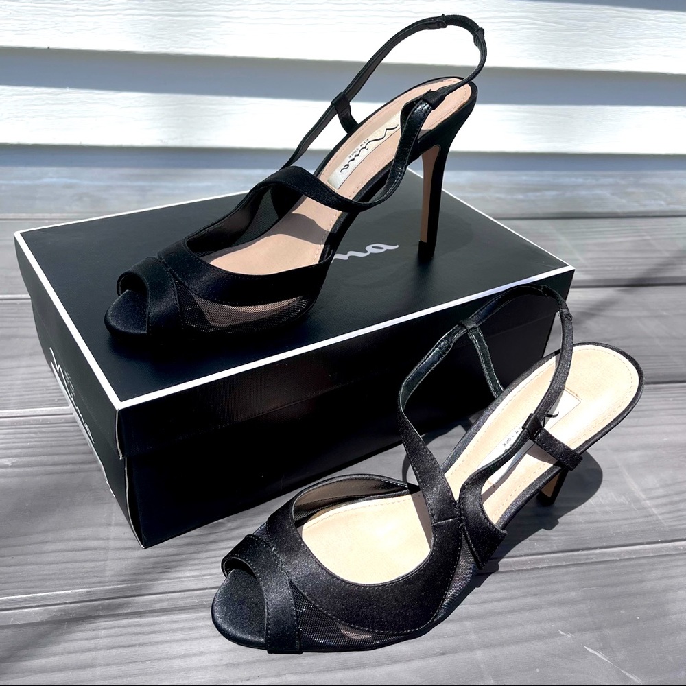 Nina Black Renee Evening Sandal Size 7